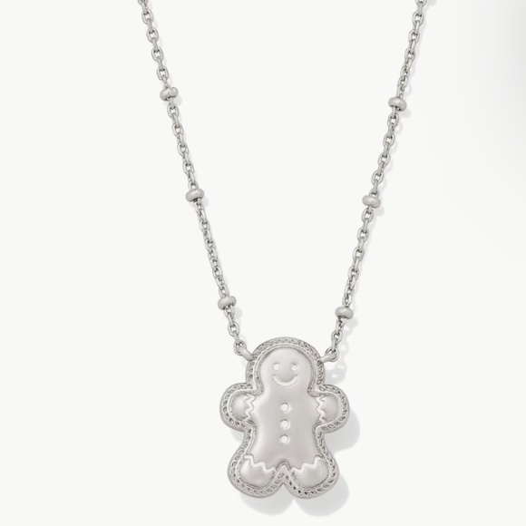 Kendra Scott Gingerbread Silver Short Pendant Necklace - Picture 4 of 4